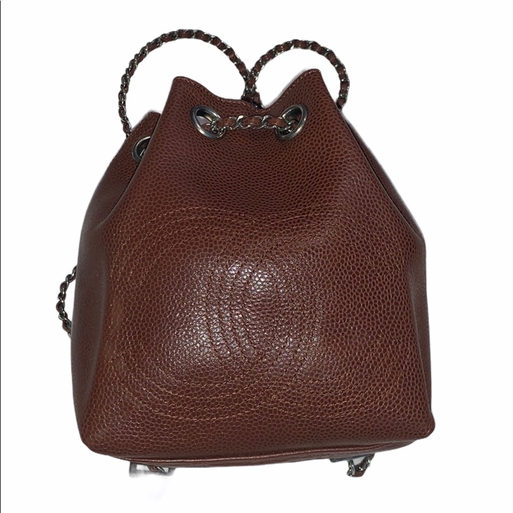 CHANEL VINTAGE CAVIAR LEATHER BACKPACK/CROSSBODY